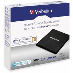 "Verbatim Slimline BDXL Drive - Ultimate Data Storage Solution for High-Performance Needs"